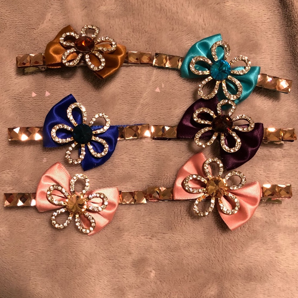 6 Hair Clips Bundle, CUTE FOR CHEER OR DANCE